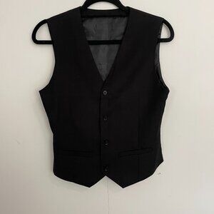 Black Suit Vest S (Shown on XS) | Reformation Devin Style | Minimalist Chic